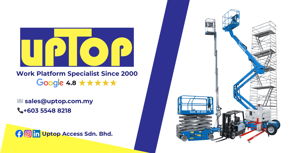 Range of mobile aerial work platforms from Malaysia supplier Uptop.